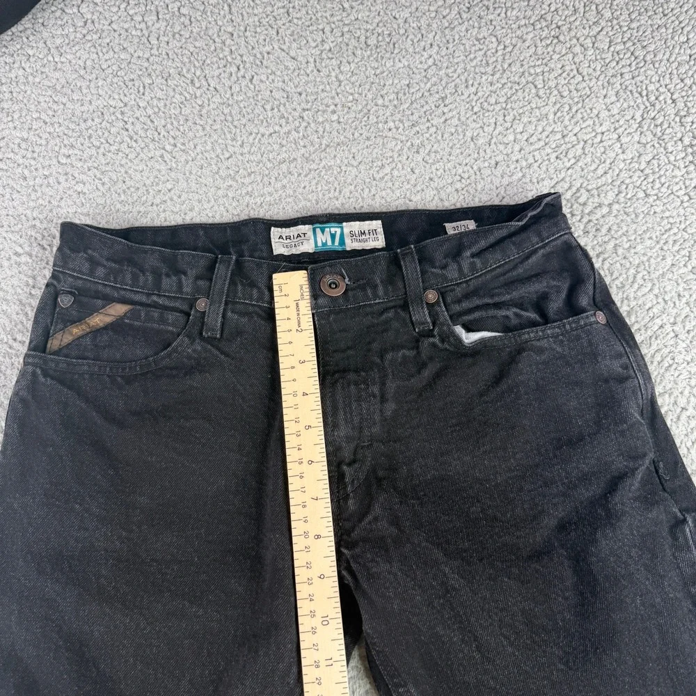 Ariat Jeans Men 32x34 Black Legacy M7 Slim Fit Straight Leg Denim Pants Rodeo